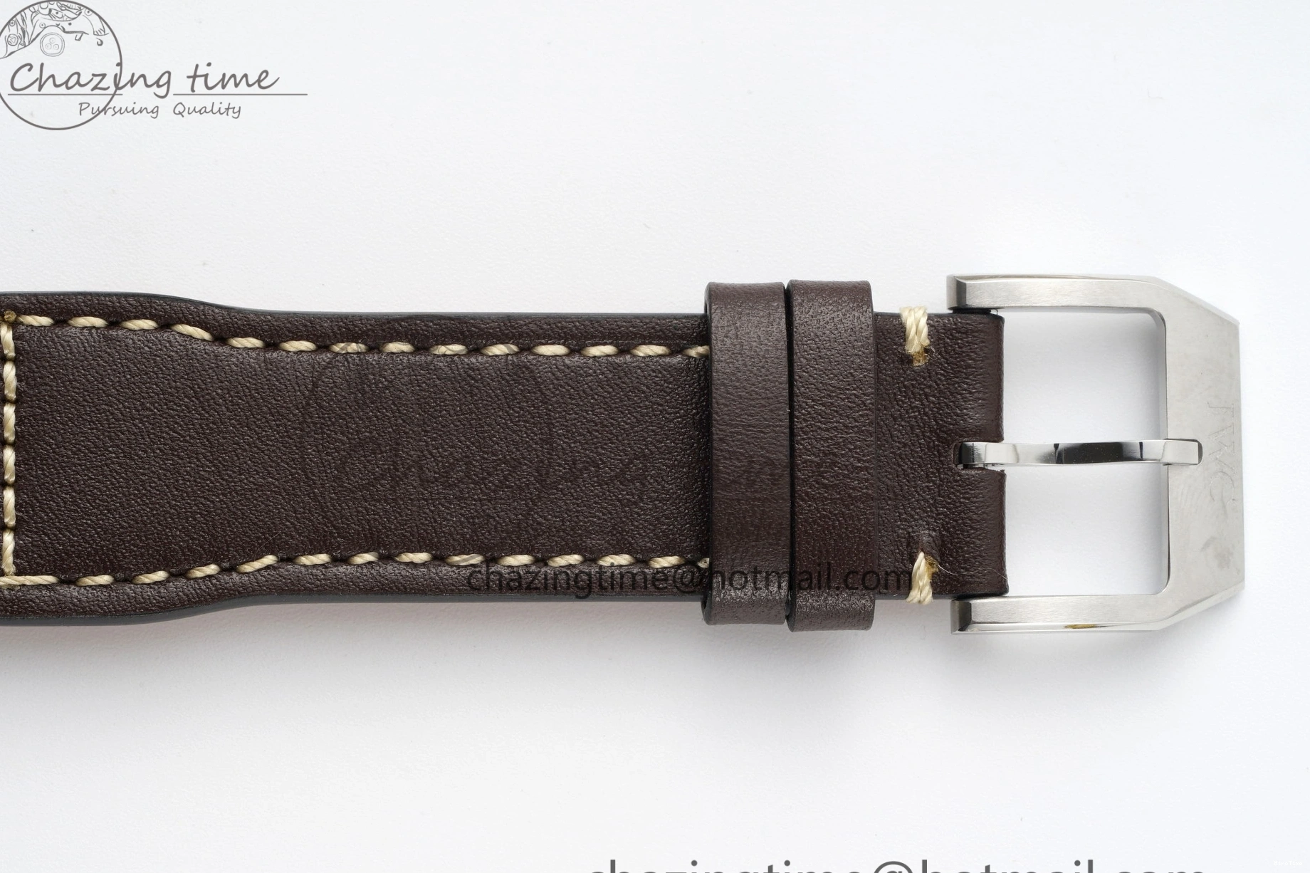 MIROTIME 0520 Pilot Chrono SS AZF 1:1 Best Edition Blue Dial on Brown Leather Strap A TimelessDesign 7060